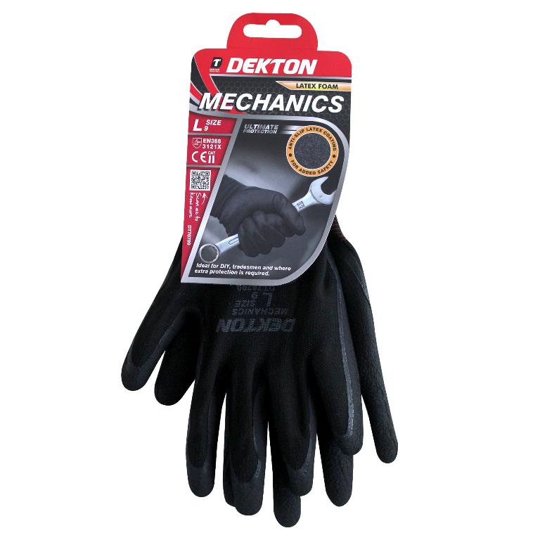 Dekton Size 9/L Mechanics Nitrile Coated Glove - Click Image to Close
