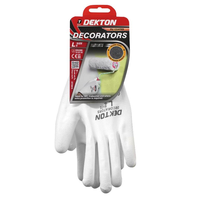 Dekton Size 9/L Decorators Pu Coated Gloves - Click Image to Close
