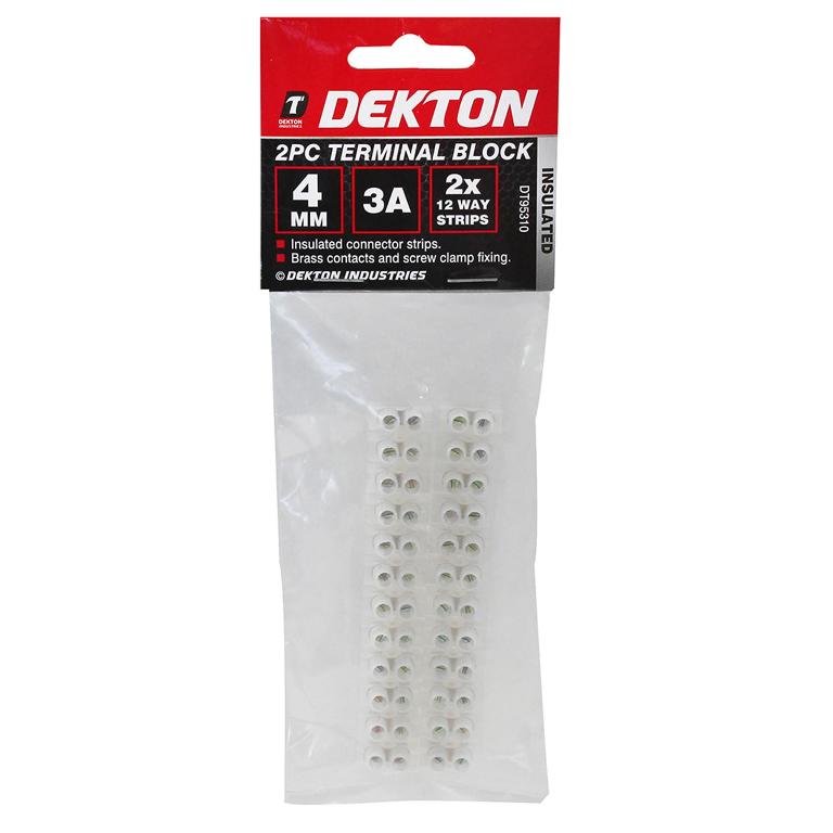 Dekton 2 Pack 4mm Terminal Block - Click Image to Close