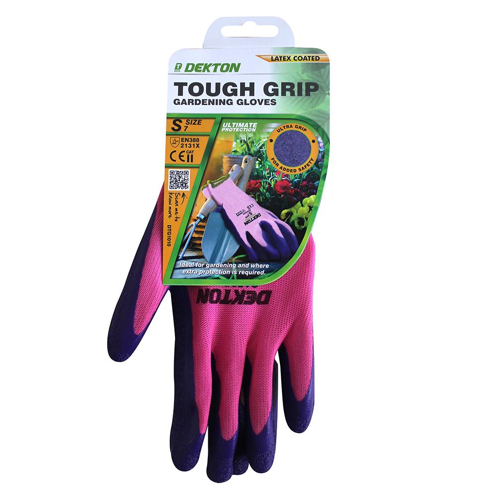 Dekton Size 7/S Gardening Latex Coated Gloves - Click Image to Close