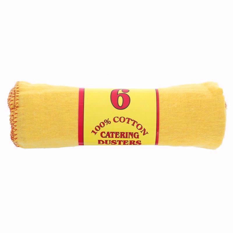 Catering Yellow Dusters 16" x 20" 6 Pack - Click Image to Close