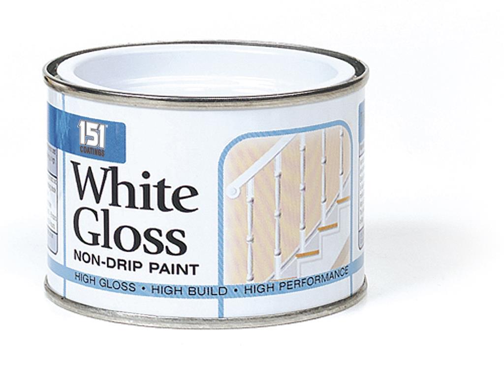 White Gloss Non-Drip Paint - Click Image to Close