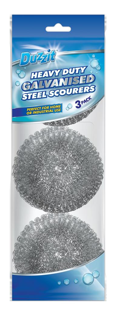 Galvanised Scourers 3 Pack 20gm - Click Image to Close