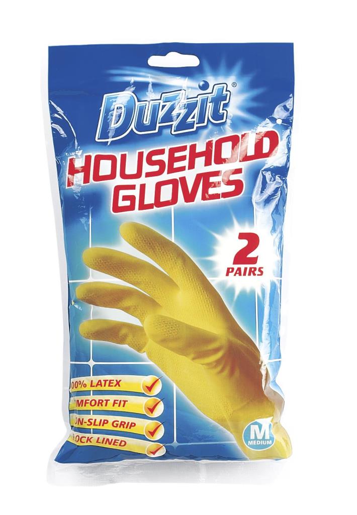 Household Gloves Medium 2 Pack - Click Image to Close