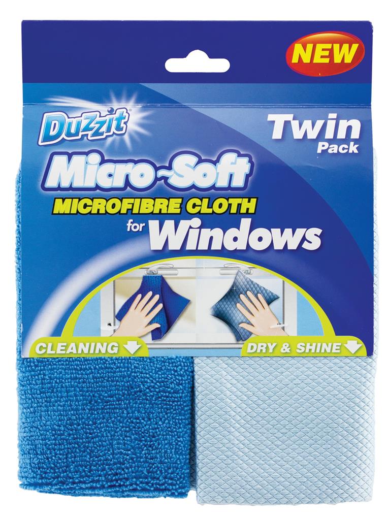 Micro Soft Window Cloth 2 Pack - Click Image to Close