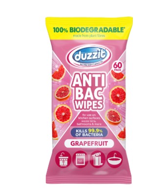 Duzzit Biod Anti Bac Wipes Grapefruit 60pk