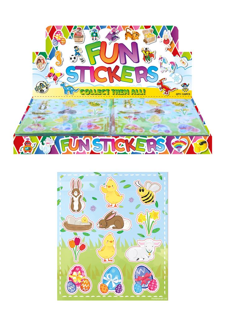 Easter 10 X 11.5cm Stickers Sheet x 120 ( 8p Each ) - Click Image to Close