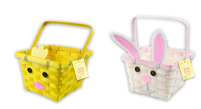 Easter Character Woven Basket - Click Image to Close