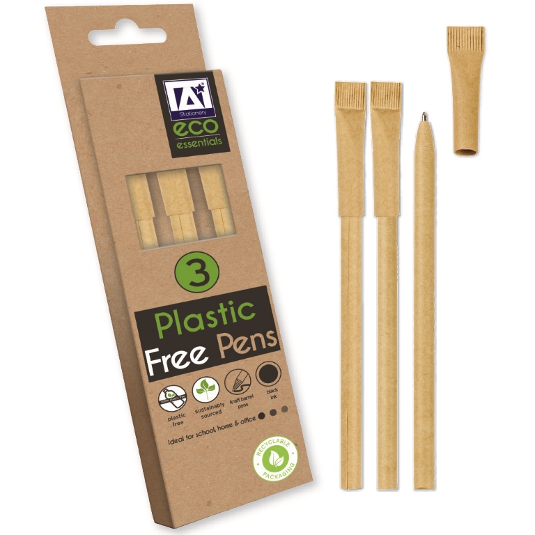 Stationery Eco 3 Pack Pens - Click Image to Close