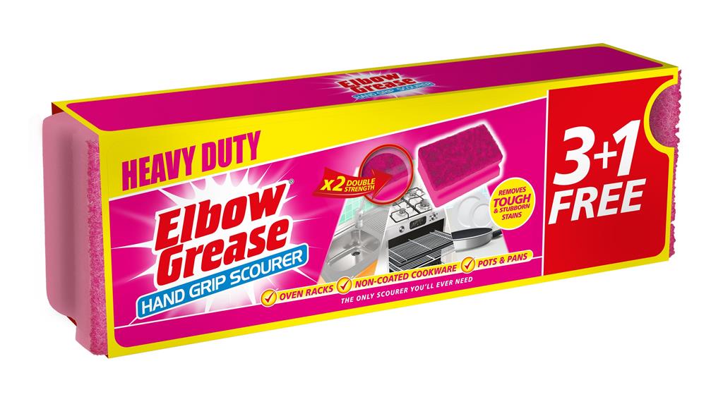 Elbow Grease Pink Scourer 4pack - Click Image to Close