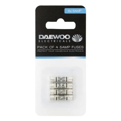 Daewoo 5Amp Mains Fuses 4 Pack - Click Image to Close