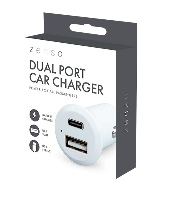 USB/ Type-C Dual Port Car Charger - Click Image to Close