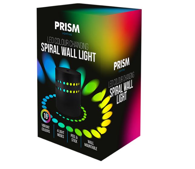 LED Spiral Wall Light - Click Image to Close