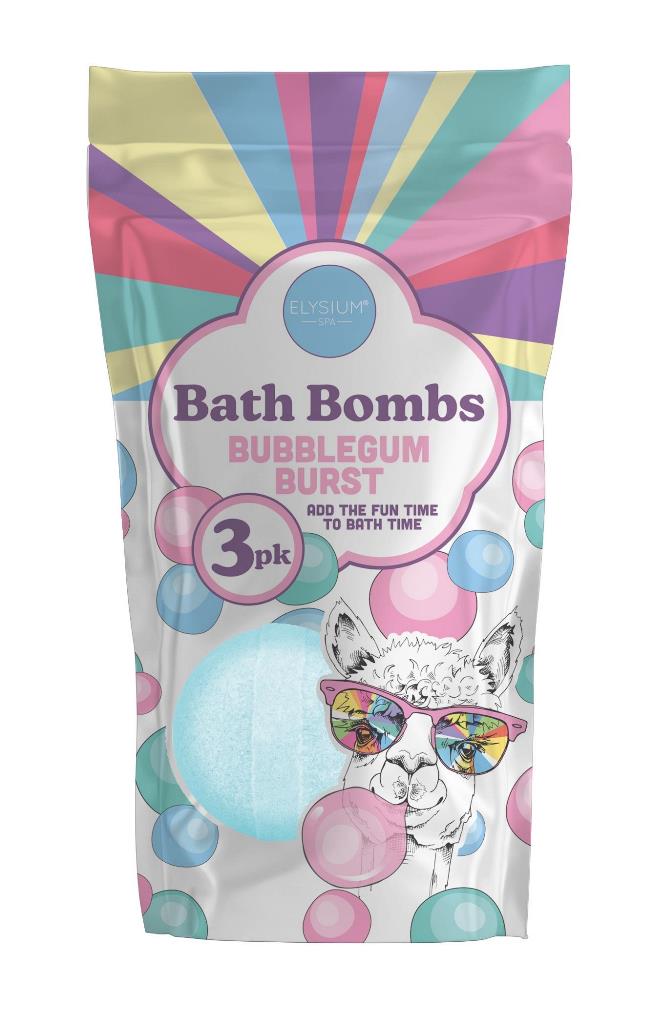 Elysium Spa 50g Bath Bombs Bubblegum Burst - Click Image to Close