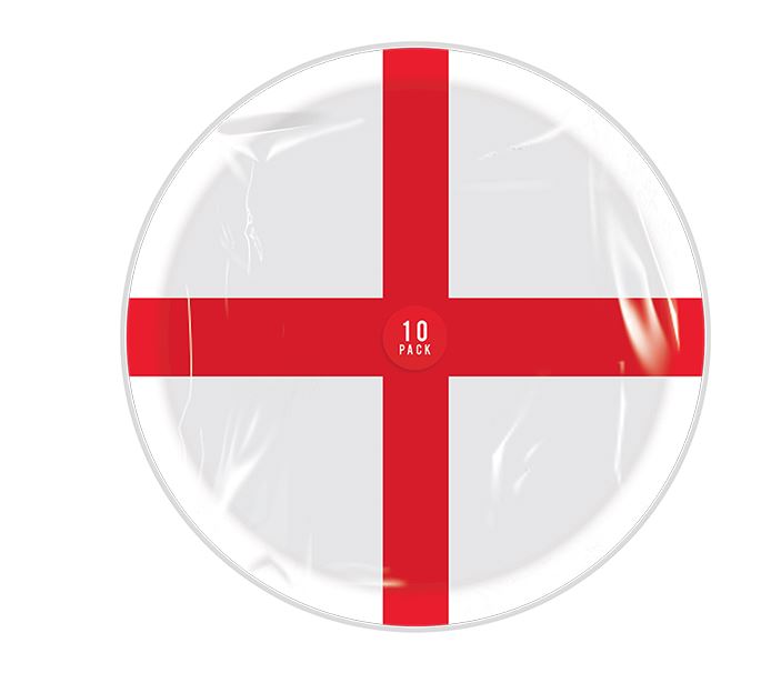 England Paper Plates 10 Pack - Click Image to Close