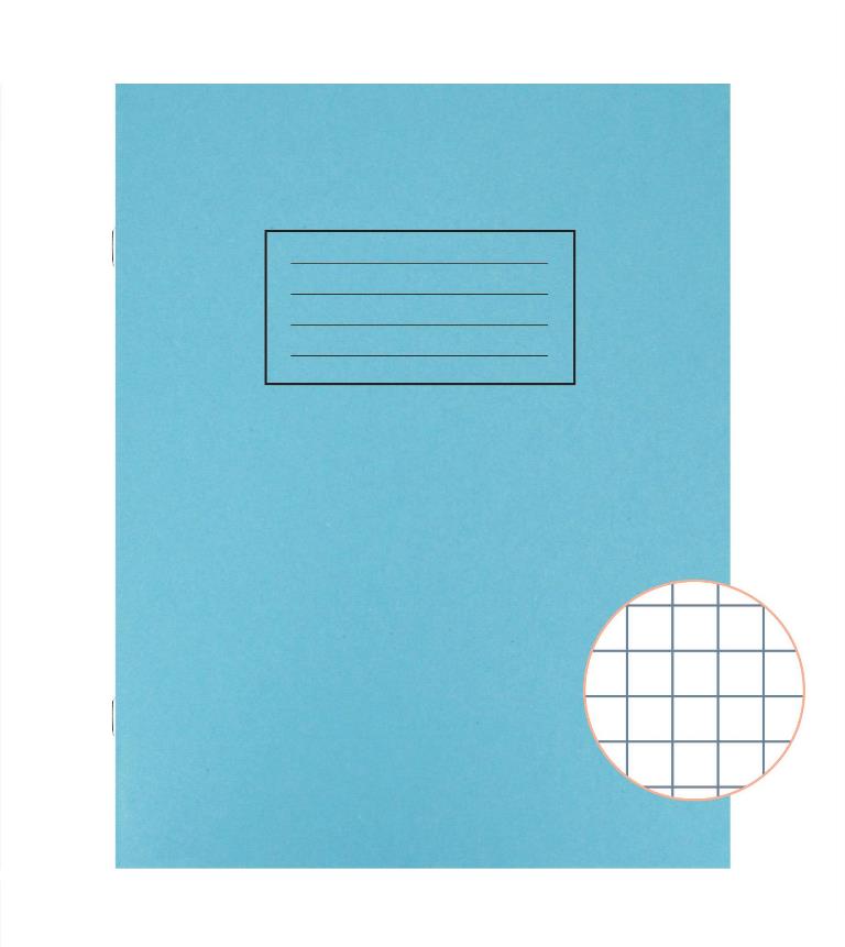 Silvine Blue P4To Exercise Book 7mm Square Inners X 10 - Click Image to Close