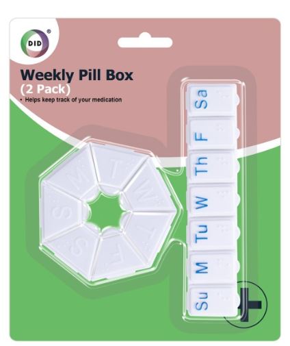Weekly Pill Box 2 Pack - Click Image to Close