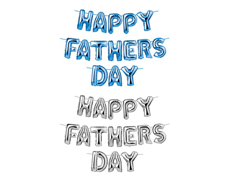 Happy Fathers Day Foil Balloon Banner - Click Image to Close