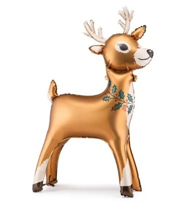 Christmas 47" Standing Reindeer Airfil Foil Balloon - Click Image to Close