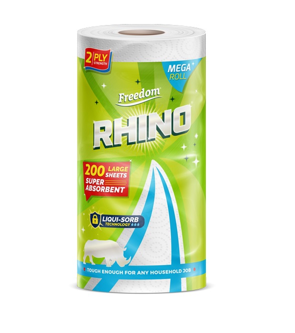 Freedom Rhino 2Ply Mega Roll Kitchen Towel ( 1 Pack X 6 ) - Click Image to Close