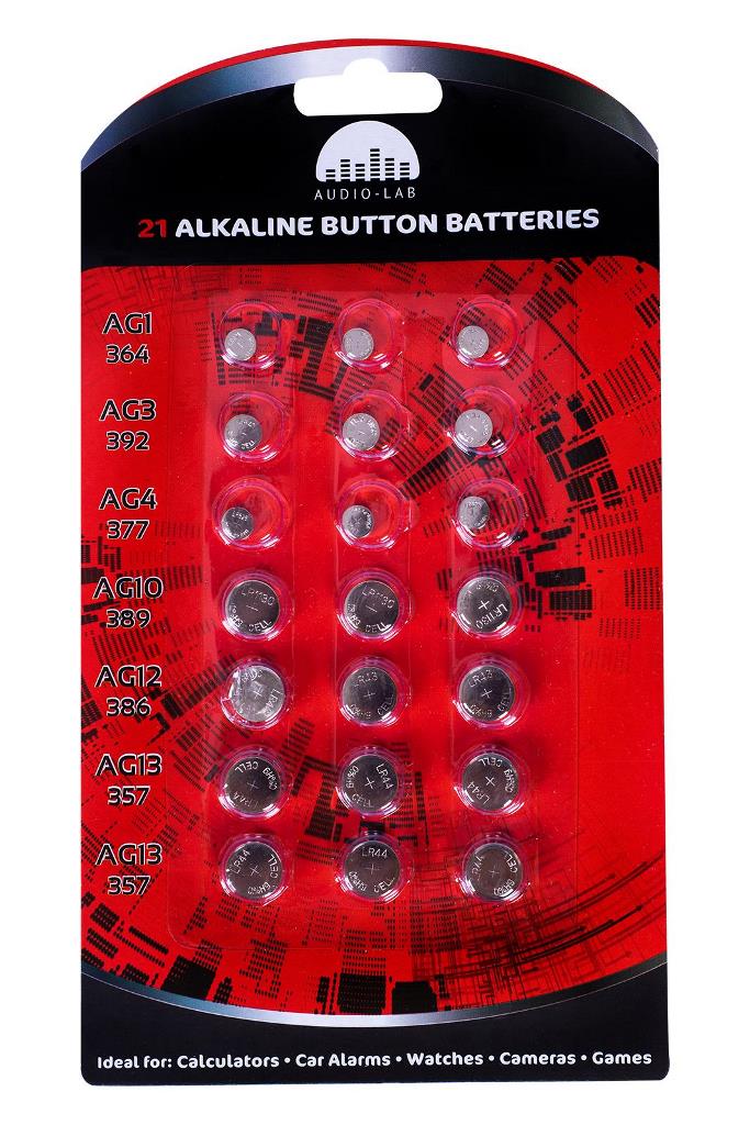 Alkaline Button Batteries 21 Pack - Click Image to Close