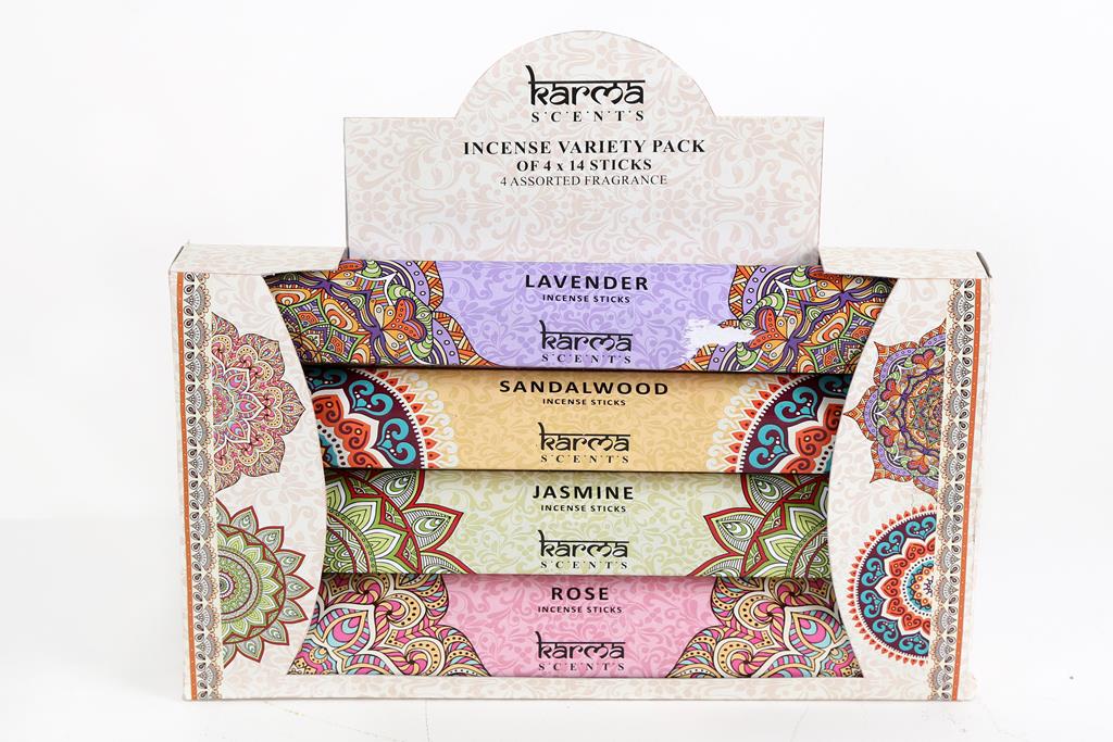 Incense Variety Pack Of 4 X 14 Sticks - Click Image to Close