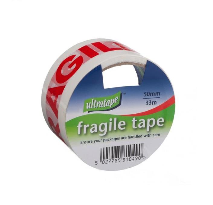 Ultratape 50mm X 33M Fragile Tape 6 Pack - Click Image to Close