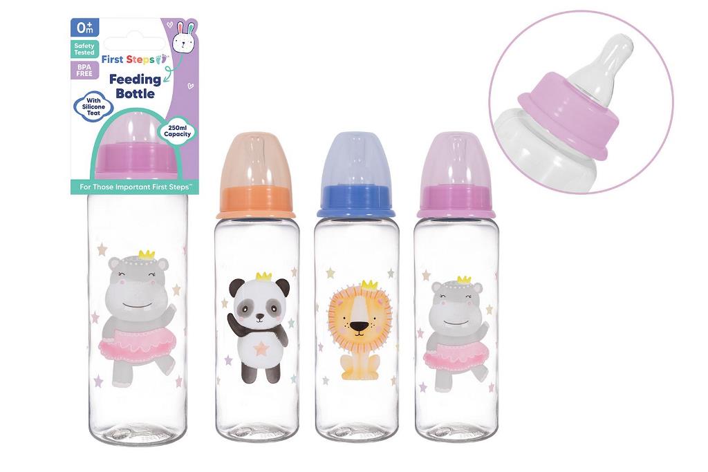 First Steps Baby Bottle Safari 250ml ( Assorted Colours ) - Click Image to Close