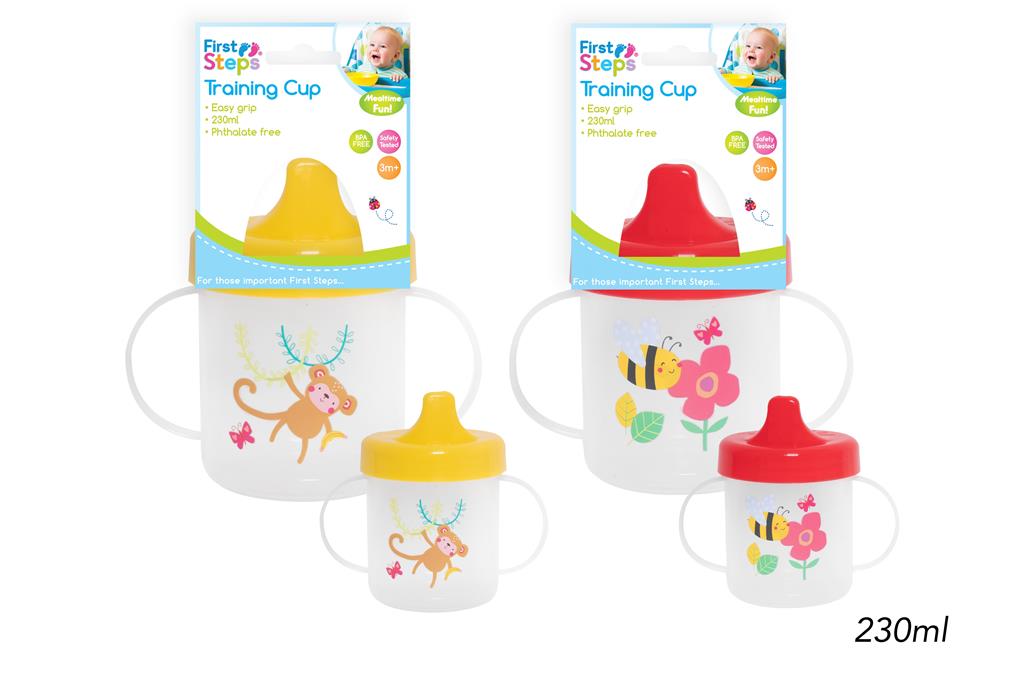 First Steps Free Flow Decorated Training Cup 230ml - Click Image to Close