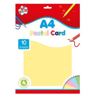 A4 Pastel Colour Card Pack of 10 Sheet