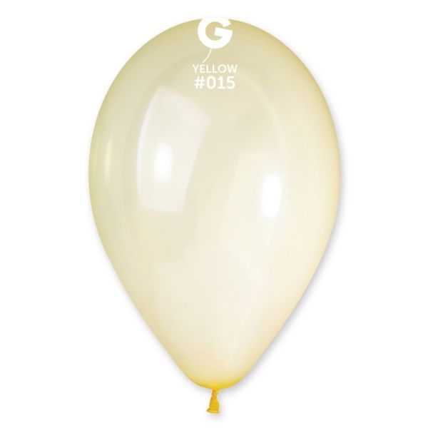 Gemar 13" Pack 50 Latex Balloons Crystal Yellow #015 - Click Image to Close