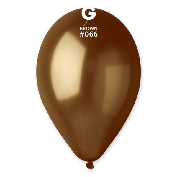 Gemar 13" Pack 50 Latex Balloons Metallic Brown #066 - Click Image to Close
