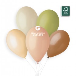 Gemar 13" Latex Balloons Gemar Naturals 50 Pack ( Assorted ) - Click Image to Close