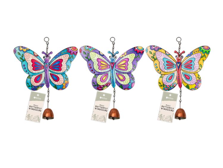 Metal Butterfly Windchime - Click Image to Close