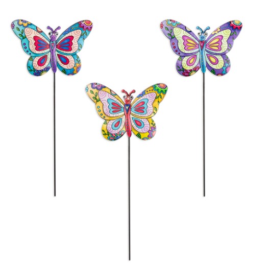Metal Butterfly Garden Stake - Click Image to Close