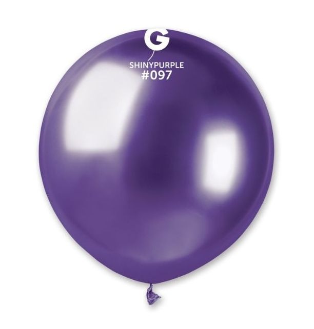 Gemar Pack 25 Latex Balloons Shiny Purple #097 - Click Image to Close