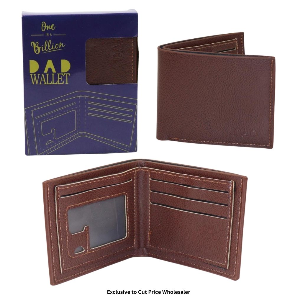 Dad In A Billion Dad Wallet Faux Leather Look - Click Image to Close