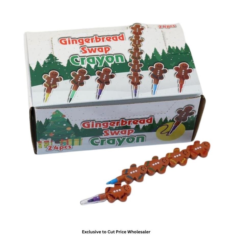 Christmas Gingerbread Man Crayon - Click Image to Close
