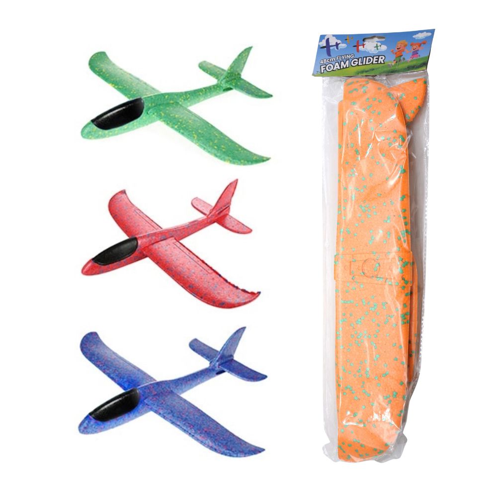 Large Foam Aeroplane Glider 48CM ( Assorted Colours ) - Click Image to Close