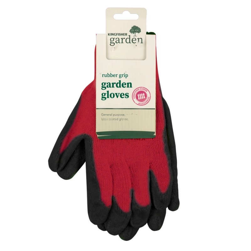 Medium/Large Rubber Grip Garden Gloves - Click Image to Close