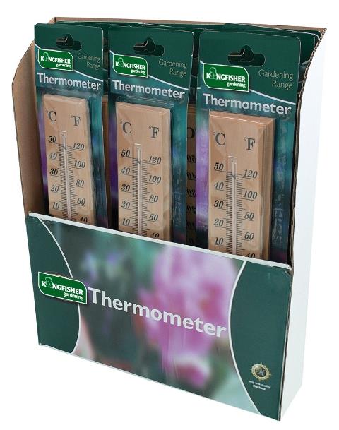 Garden Traditional Wooden Thermometer - Click Image to Close