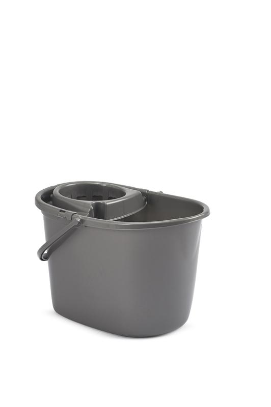 Whitefurze 15l Deluxe Mop Bucket Silver - Click Image to Close