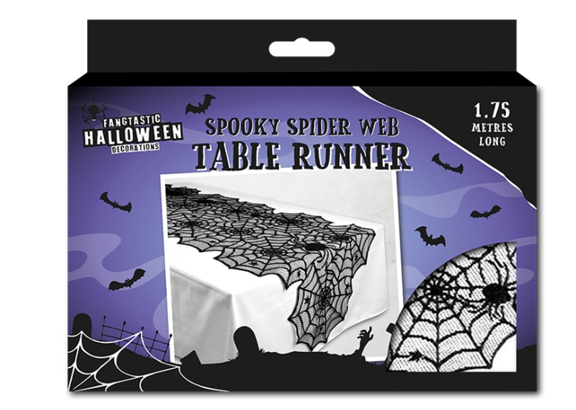 Halloween Web Table Runner - Click Image to Close