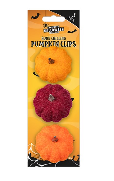 Halloween Felt Pumpkins 3pk - Click Image to Close