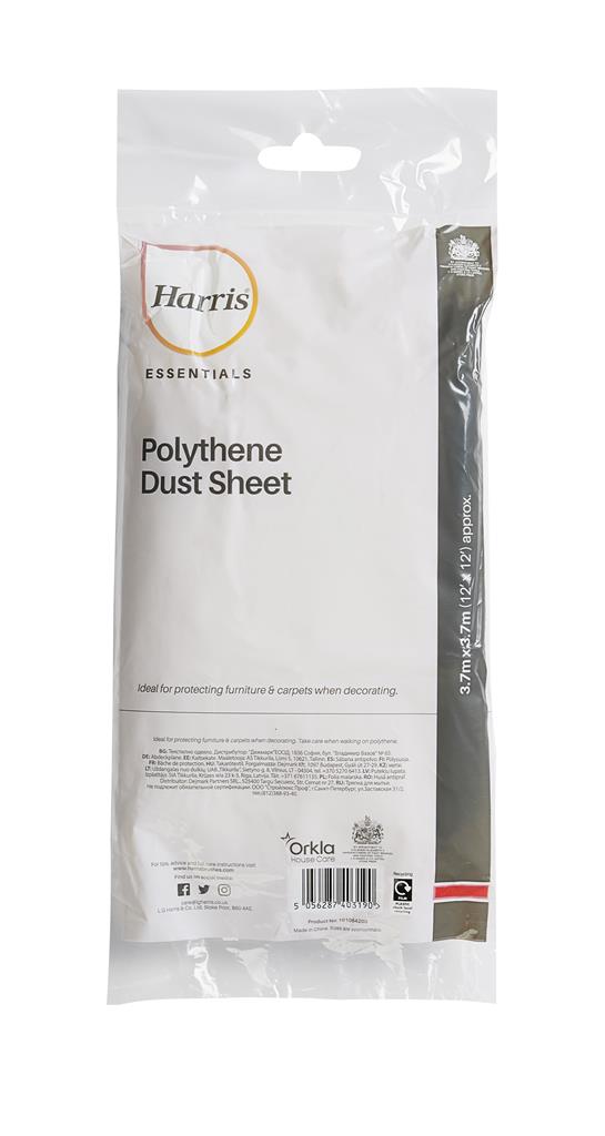 HARRIS ESSENTIALS DUST SHEET 3.7M X 3.7M - Click Image to Close