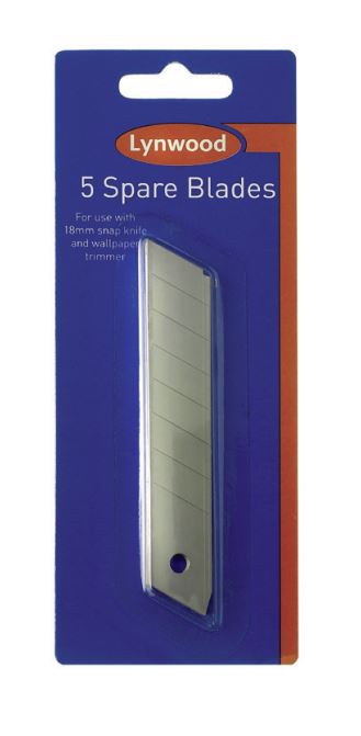 18mm Snap Off Blades 5 Pack - Click Image to Close