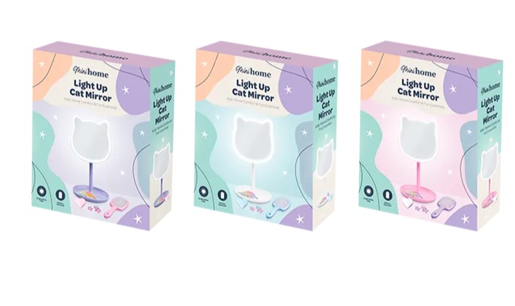 Light Up Cat Mirror - Click Image to Close