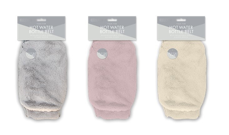 Faux Fut Hot Water Bottle Belt - Click Image to Close