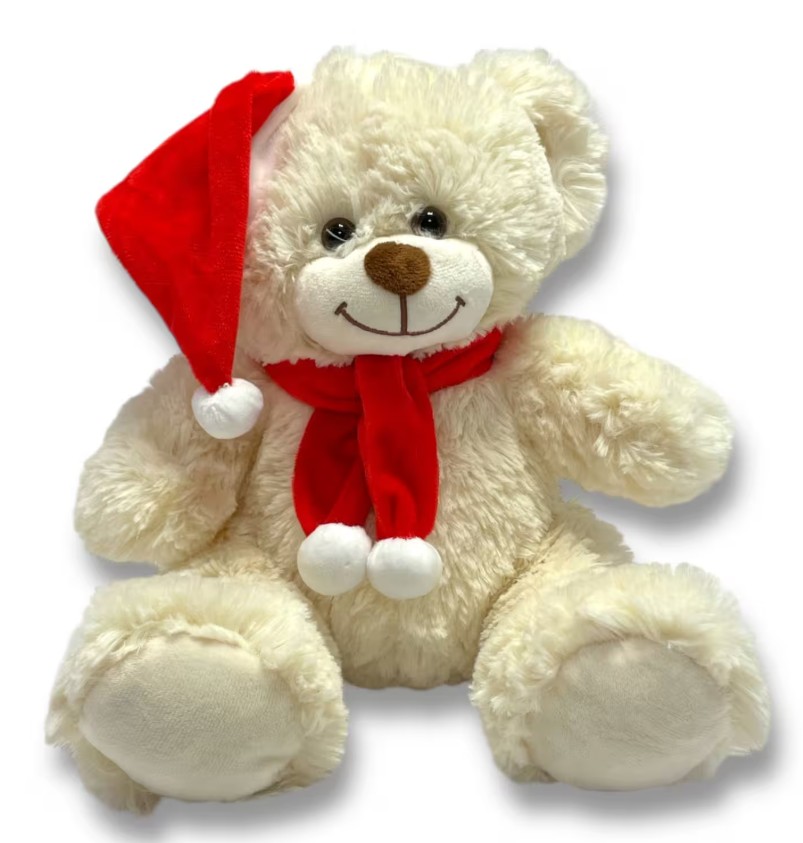 10" Bruno Christmas Bear - Click Image to Close