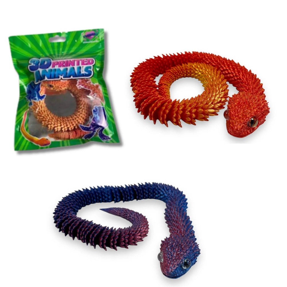 3D Printed Snake 45cm Toy ( Assorted Colours ) - Click Image to Close